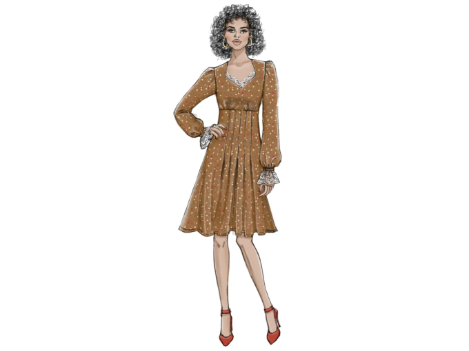 Patron Butterick 6586 robe, en français