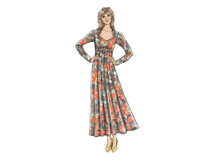 Patron Butterick 6586 robe, en français