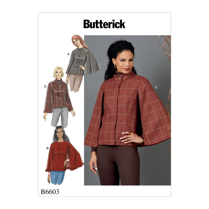 Patron Butterick 6603 cape, en français