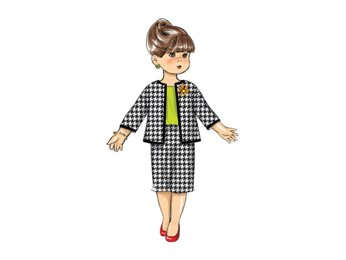 Patron Butterick 6606 robe de poupé, en français