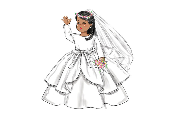 Patron Butterick 6606 robe de poupé, en français