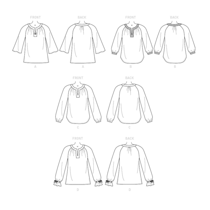 Naaipatroon Butterick 6632 tuniek, maat 32-40, Dui/En/Fr
