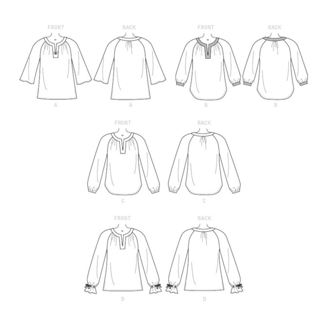 Naaipatroon Butterick 6632 tuniek, maat 40-48, Dui/En/Fr