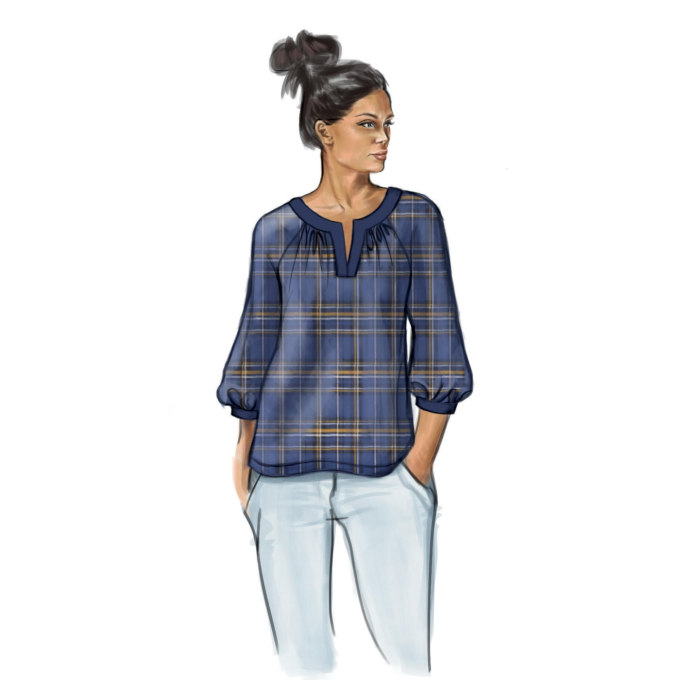 Naaipatroon Butterick 6632 tuniek, maat 40-48, Dui/En/Fr