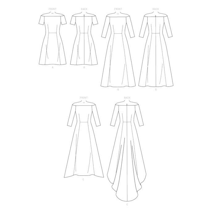 Patron Butterick 6639 robe, taille 32-40, en français