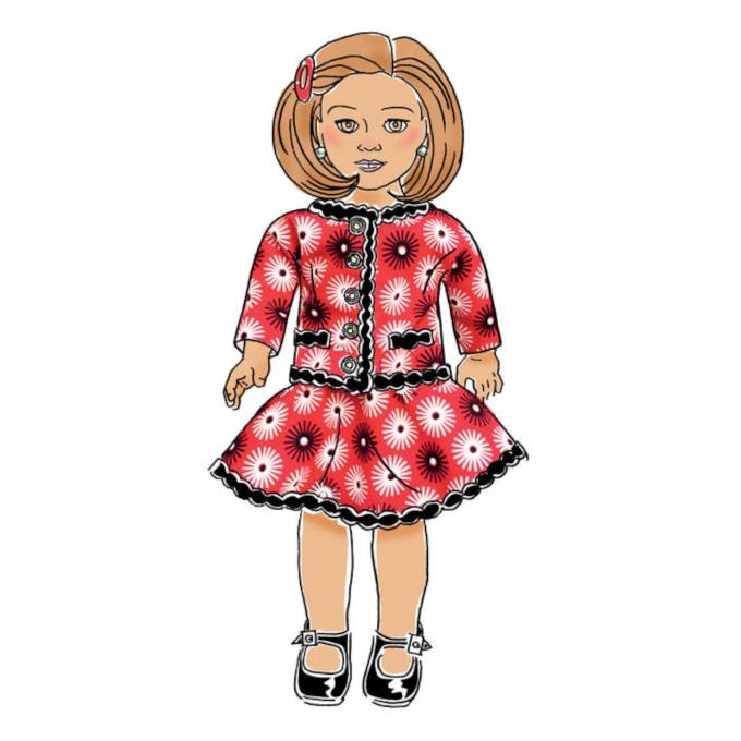 Patron Butterick 6645 robe de poupée, en français