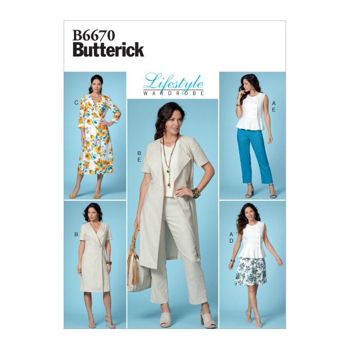 Naaipatroon Butterick 6670 combinatie, maat 32-40, Dui/En/Fr