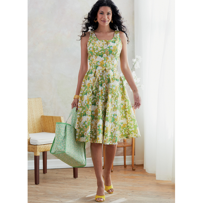 Patron Butterick 6674 robe, taille 40 - 48, en français