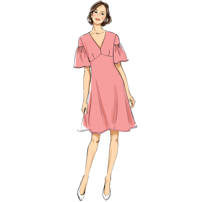 Patron Butterick 6678 robe, taille 40 - 48, en français
