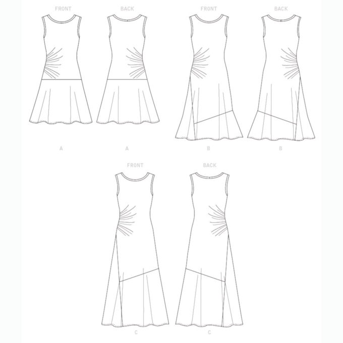 Patron Butterick 6680 robe, taille 40 - 48, en français