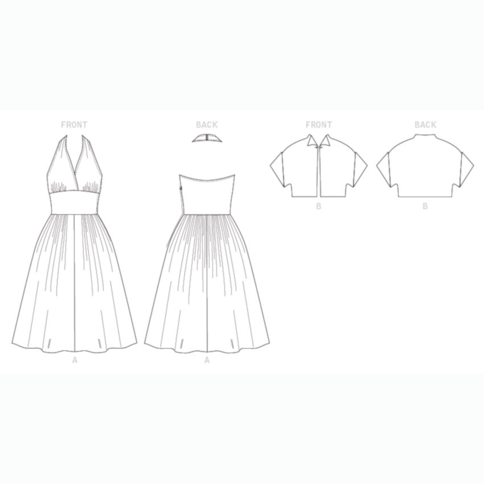 Patron Butterick 6682 robe, taille 40 - 48, en français
