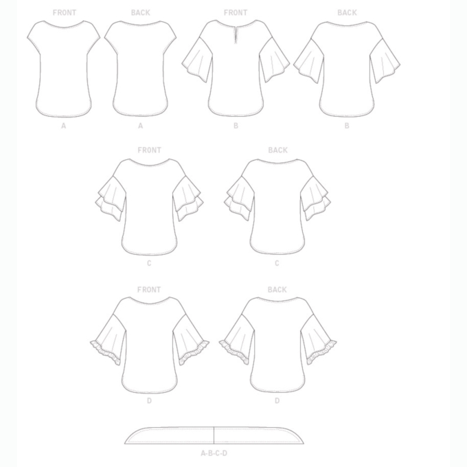 Naaipatroon Butterick 6685 blouse, maat 32 - 40, Dui/En/Fr
