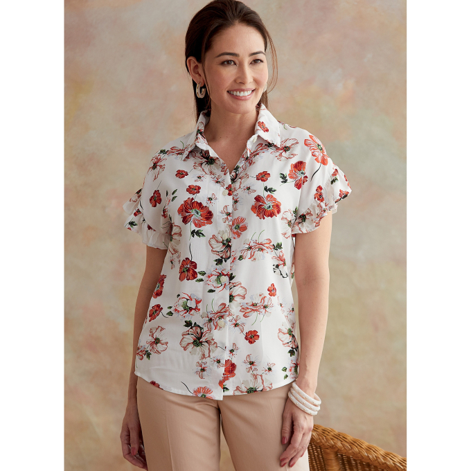 Naaipatroon Butterick 6686 blouse, maat 32 - 40, Dui/En/Fr