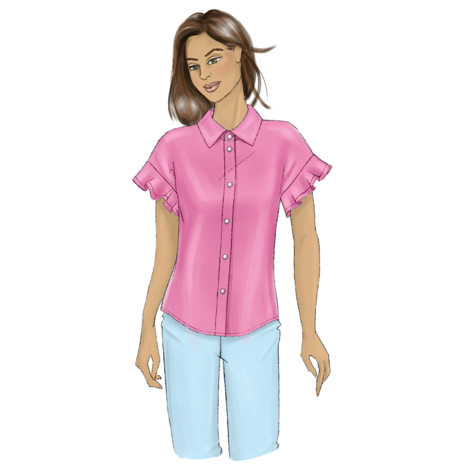 Naaipatroon Butterick 6686 blouse, maat 40 - 48, Dui/En/Fr