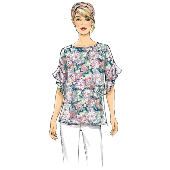 Naaipatroon Butterick 6687 blouse, maat 32 - 40, Dui/En/Fr