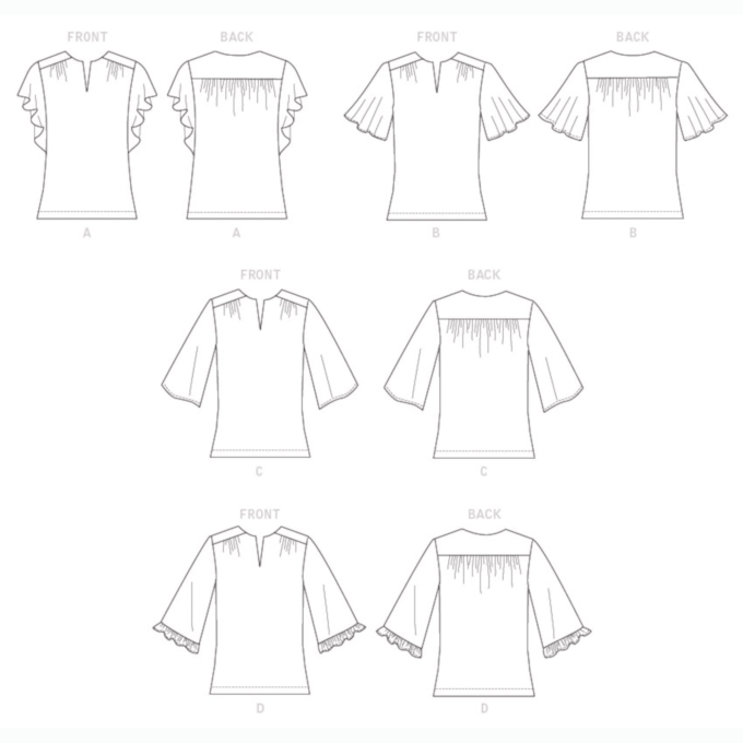 Naaipatroon Butterick 6688 blouse, maat 40 - 48, Dui/En/Fr