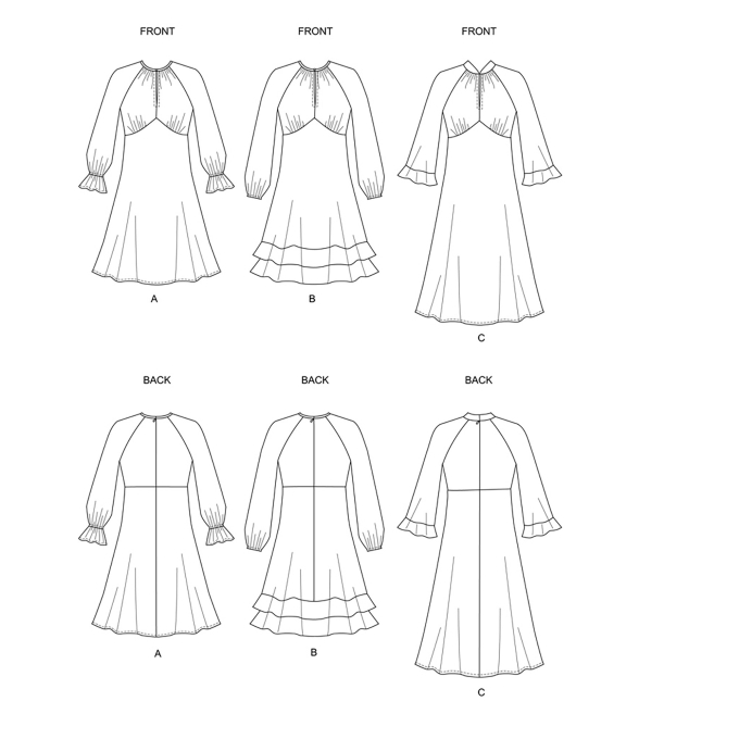 Patron Butterick 6705 robe, taille 40-48, en français