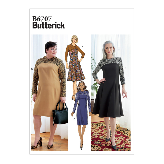 Patron Butterick 6707 robe, taille 34-42, en français