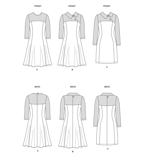 Patron Butterick 6707 robe, taille 34-42, en français