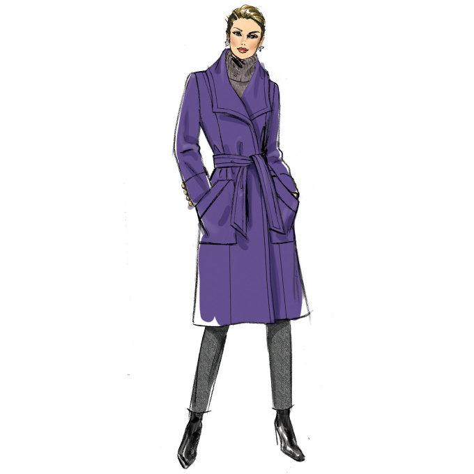 Patron Butterick 6720 manteau, taille 34-40, en français