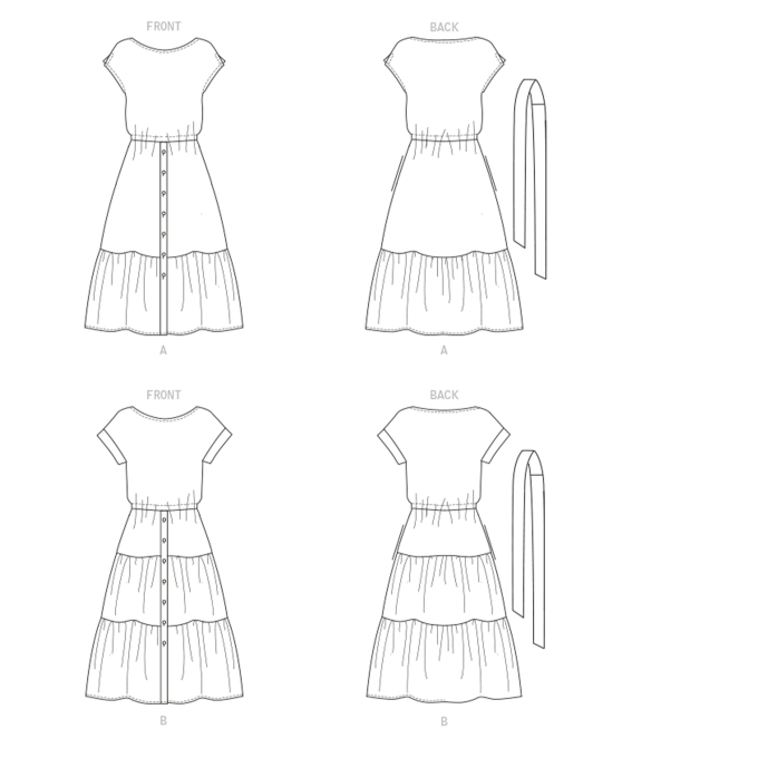 Patron Butterick 6722 robe, taille 40-48, en français