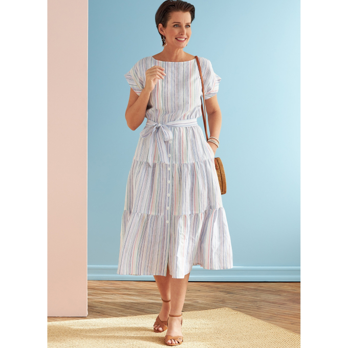 Patron Butterick 6722 robe, taille 40-48, en français
