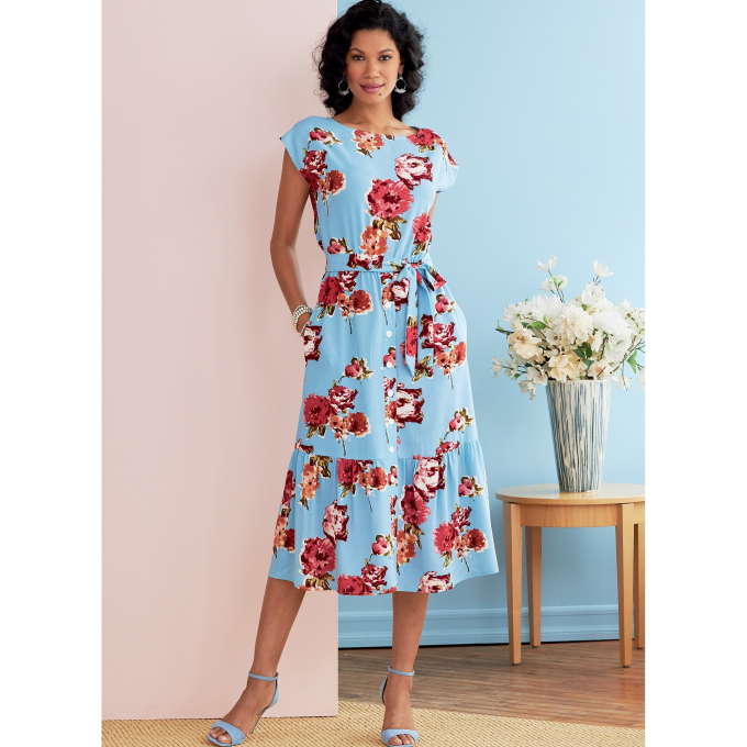 Patron Butterick 6722 robe, taille 40-48, en français