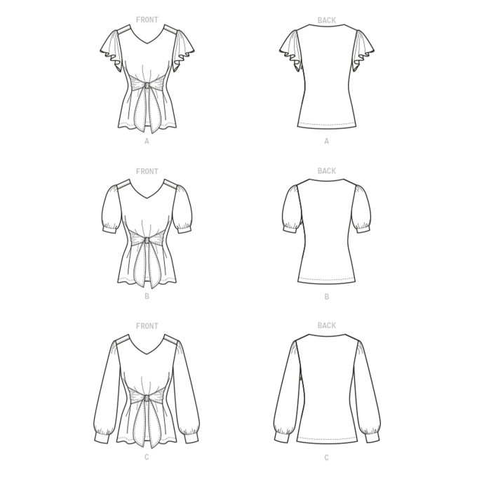 Patron Butterick 6731 blouse, taille 32-40, en français