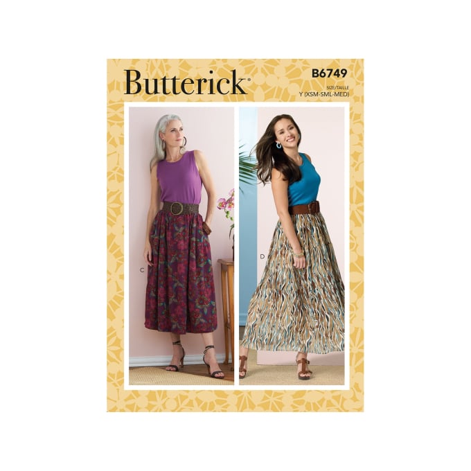 Patron Butterick 6749 jupe, taille 32-40, en français