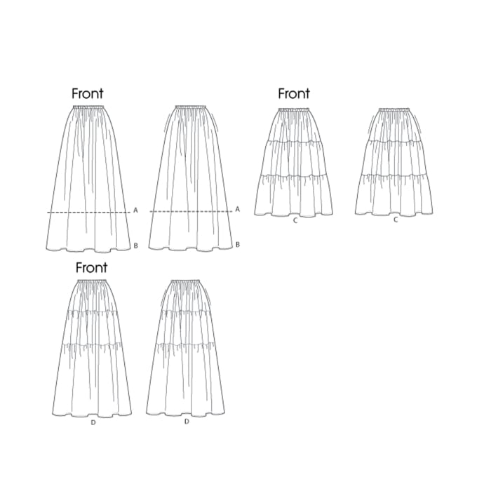 Patron Butterick 6749 jupe, taille 32-40, en français