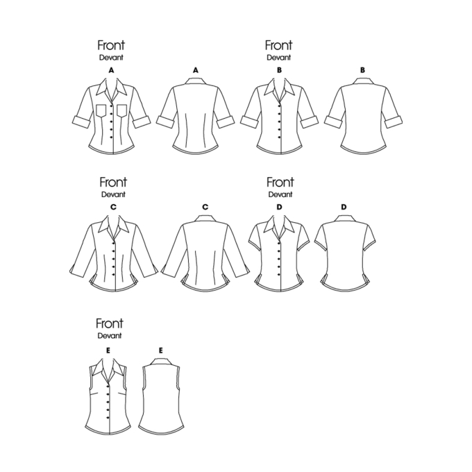 Patron Butterick 6753 blouse, taille 34-42, en français