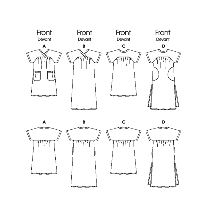 Naaipatroon Butterick 6755 jurk, maat 52-58, Dui/En/Fr