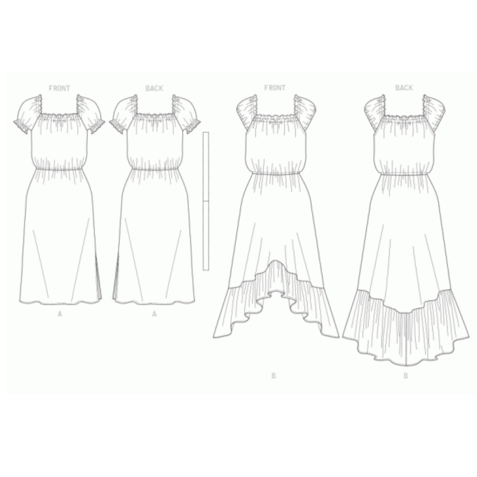 Patron Butterick 6757 robe, taille 34-42, en français