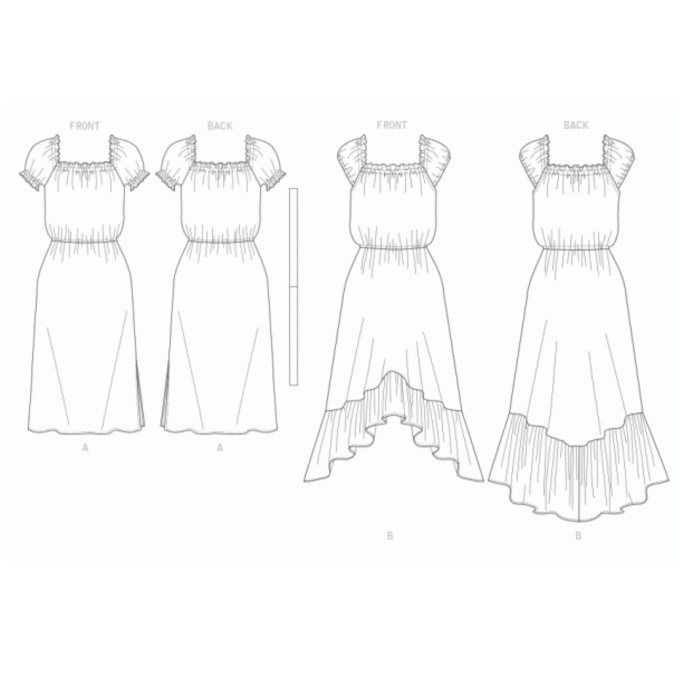 Naaipatroon Butterick 6757 jurk, maat 44-52, Dui/En/Fr