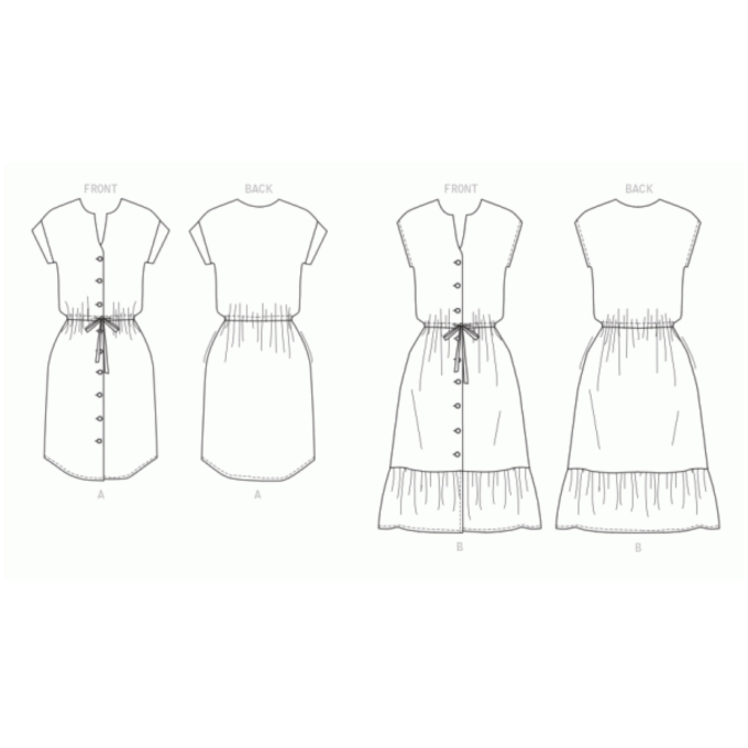 Patron Butterick 6758 robe, taille 32-40, en français