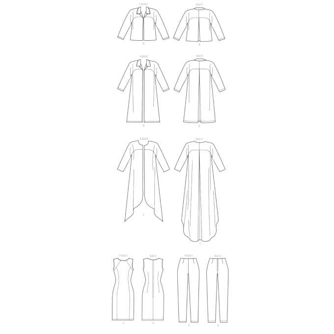 Naaipatroon Butterick 6802 combinatie, maat 40- 48, Dui/En/Fr