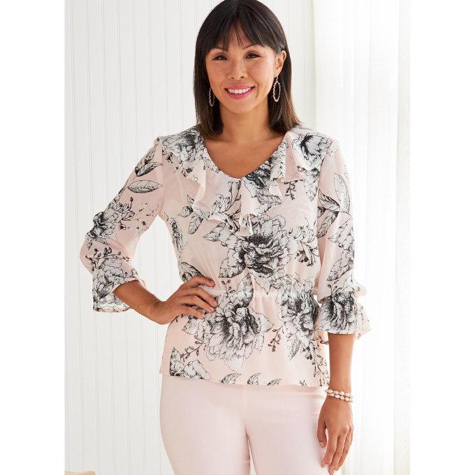Naaipatroon Butterick 6814 blouse, maat 44-50, Dui/En/Fr