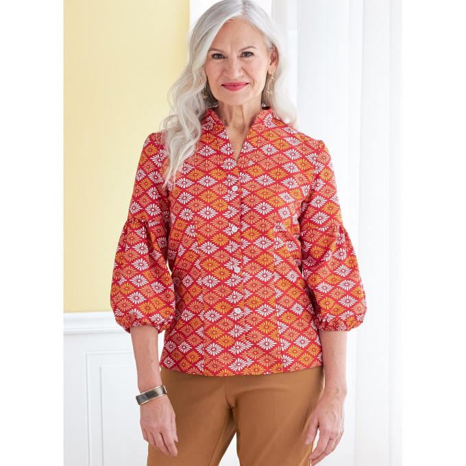 Naaipatroon Butterick 6816 blouse, maat 40-48, Dui/En/Fr