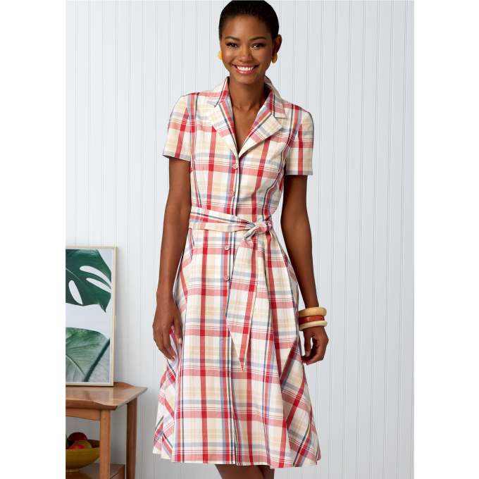 Patron Butterick 6843 robe de styliste femme, taille 34-42, en français