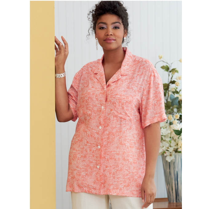 Naaipatroon Butterick 6846 unisex blouse, maat XL-XXXL, Dui/En/Fr