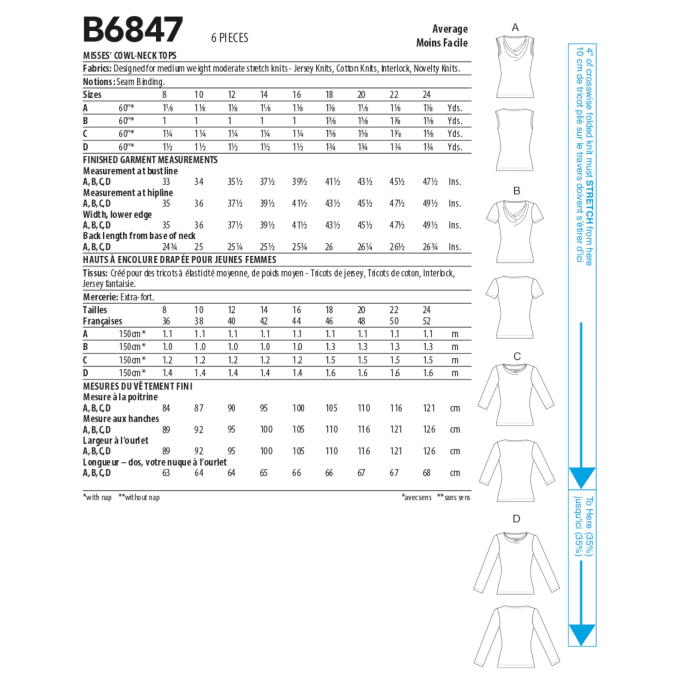 Schnittmuster Butterick 6847 Designer Shirt, Gr. 34-42