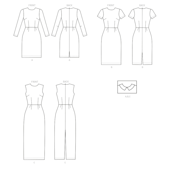 Patron Butterick 6849 robe femme, taille 32-48, en français