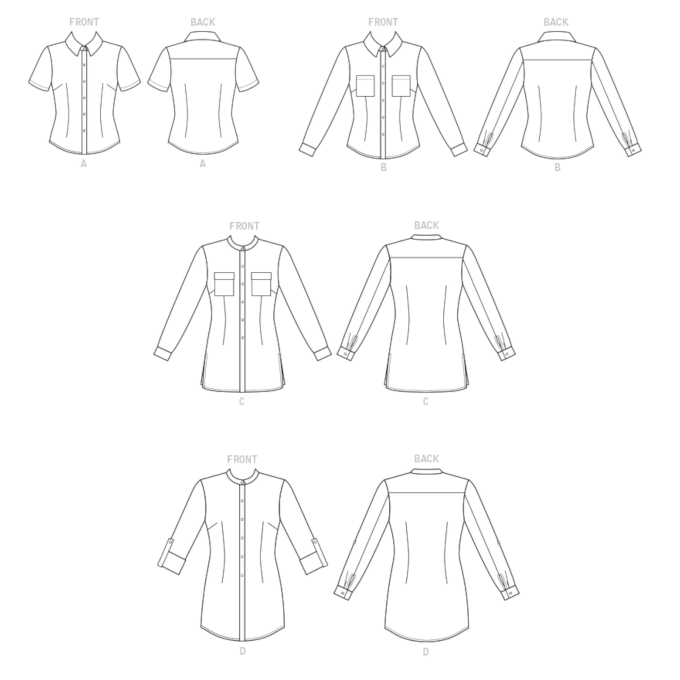 Naaipatroon Butterick 6852 blouse, maat 34-42, Dui/En/Fr