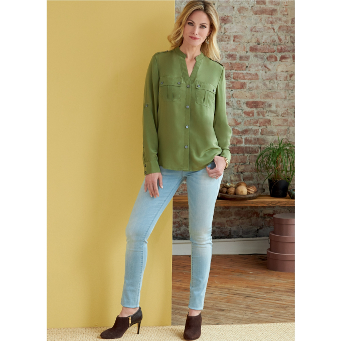 Naaipatroon Butterick 6856 Designer blouse, maat 34-42, Dui/En/Fr
