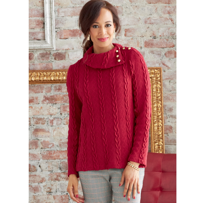 Naaipatroon Butterick 6857 pullover, maat 32-48, Dui/En/Fr