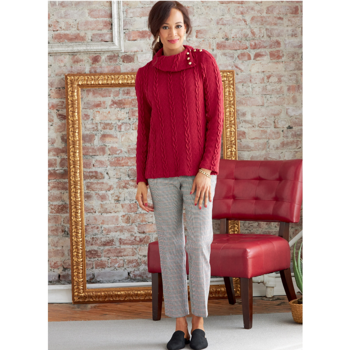 Naaipatroon Butterick 6857 pullover, maat 32-48, Dui/En/Fr