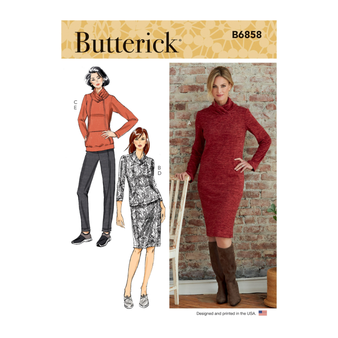 Naaipatroon Butterick 6858 combinatie, maat 32-40, Dui/En/Fr