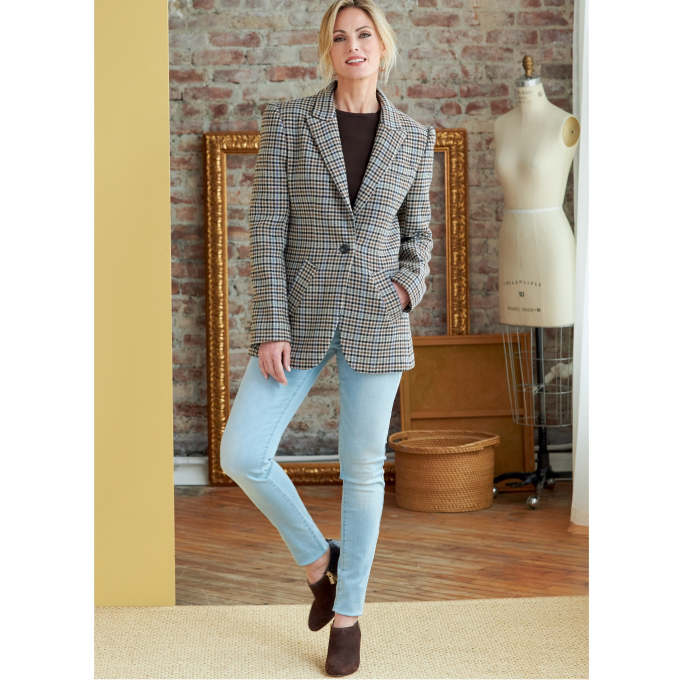 Patron Butterick 6862 veste de styliste femme, taille 34-42, en français