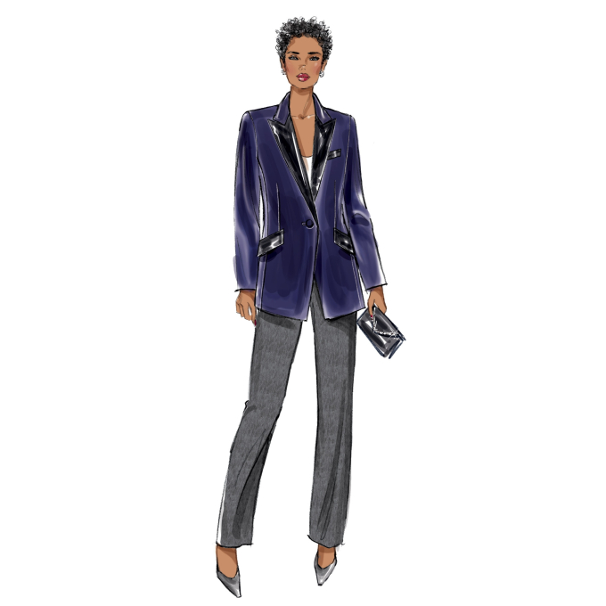 Patron Butterick 6862 veste de styliste femme, taille 42-50, en français