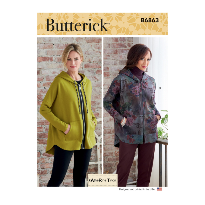 Patron Butterick 6863 veste de styliste femme, taille 32-48, en français